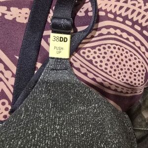 Victoria's Secret Black Glitter Push-Up Bra